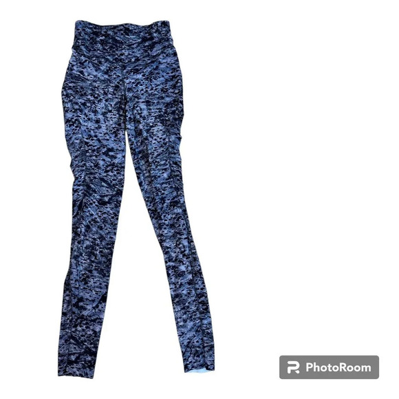 RARE LULULEMON Grey Blue Print Align Tights Leggings - 4 - Picture 5 of 14